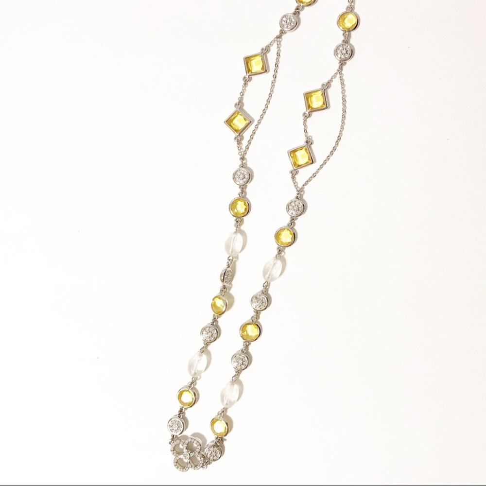 Lia Sophia adjustable 46-49" silver necklace